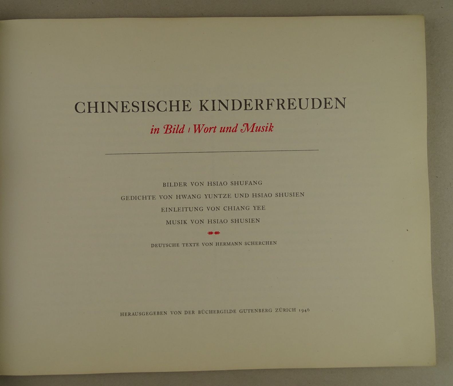 Bücher: CHINESISCHE KINDERFREUDEN, 1946 – Gebraucht aus Grüningen von Kartensammler 2