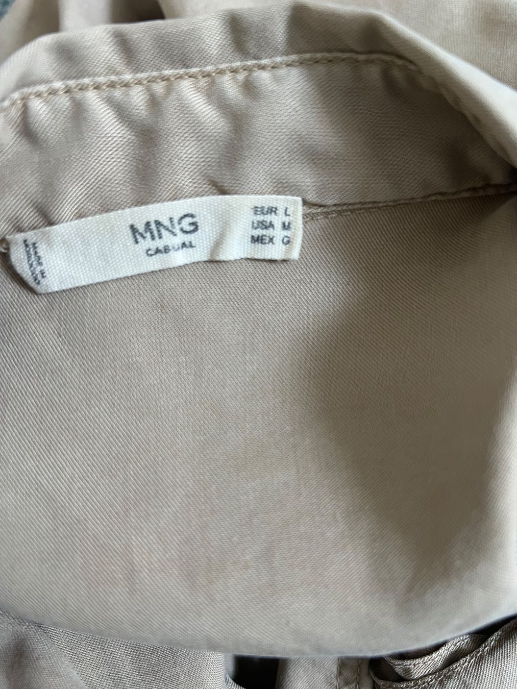 Mango Camicette: MNG Casual Bluse Mango Hemd, Beige, Grösse L – Usato da Ruggell venduto da Malbuntiger01 1