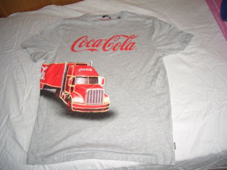 Coca-Cola T-Shirt mit LKW Motiv Grau Grösse xl ungetragen