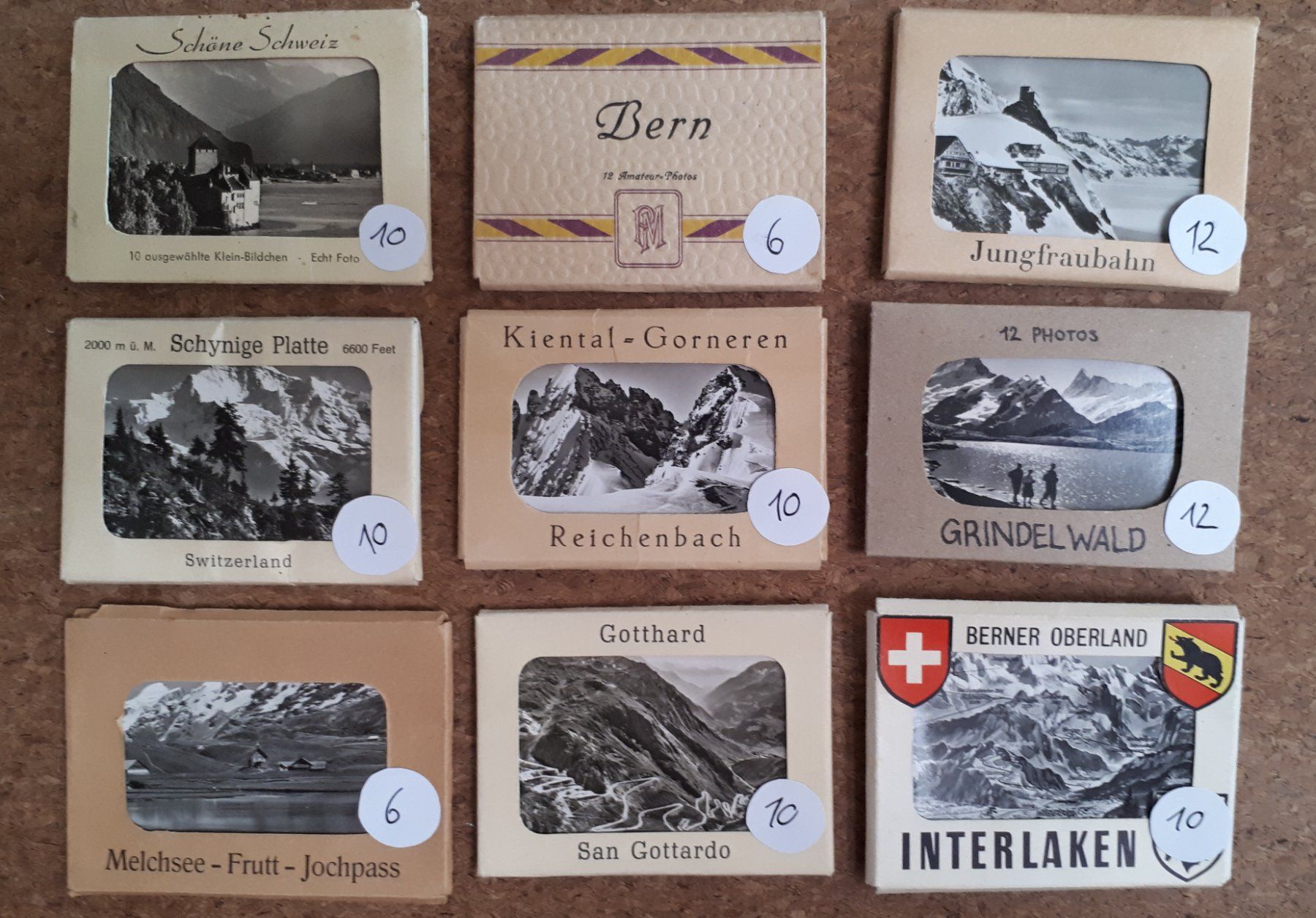 Cartoline postali: 9 mini Photo-Sets s/w – Usato da Goldiwil (Thun) venduto da chilou 1