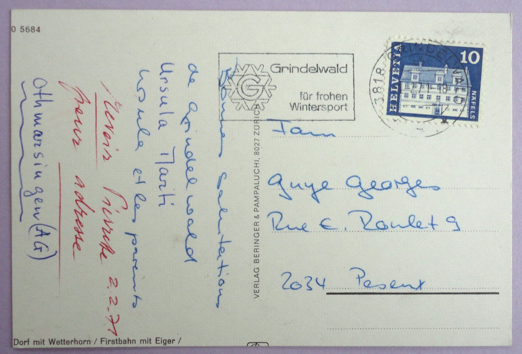 Cartoline postali: Grindelwald – Usato da Fétigny venduto da Billy2miny 1