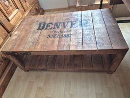 Couchtisch Holz Denver Colorado Stil Vintage aus Mangoholz