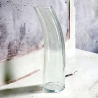 Vase SWATCH vintage en verre transparent soufflé