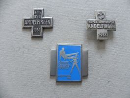 Medaille 3 Sport Abzeichen Brosche Andelfingen ZH 1926 -1981
