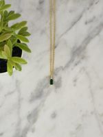 Kette mit Smaragd (lab-grown)