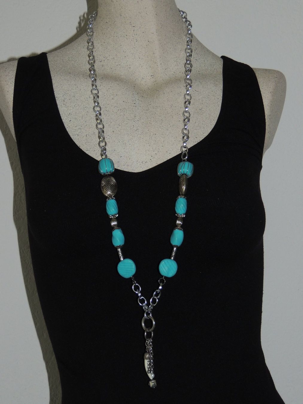 Catenine: SCHÖNE KETTE "SOMMER"  TÜRKIS SILBER 60 CM – Nuovo (secondo la descrizione) da Au ZH venduto da FashionConsultant 4