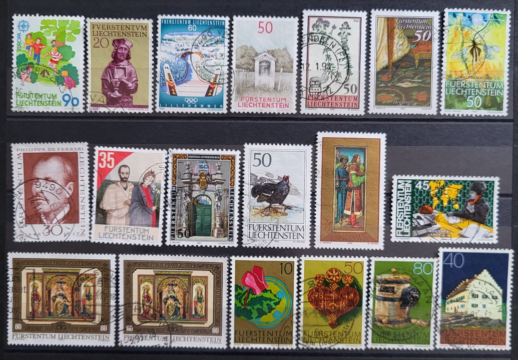 Tutti i francobolli: Liechtenstein, Lot – Usato da Castione venduto da Rx-stamps 2