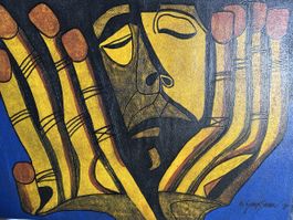 GUYASAMIN Oswaldo (1919-1999) Huile sans titre d’origine sig