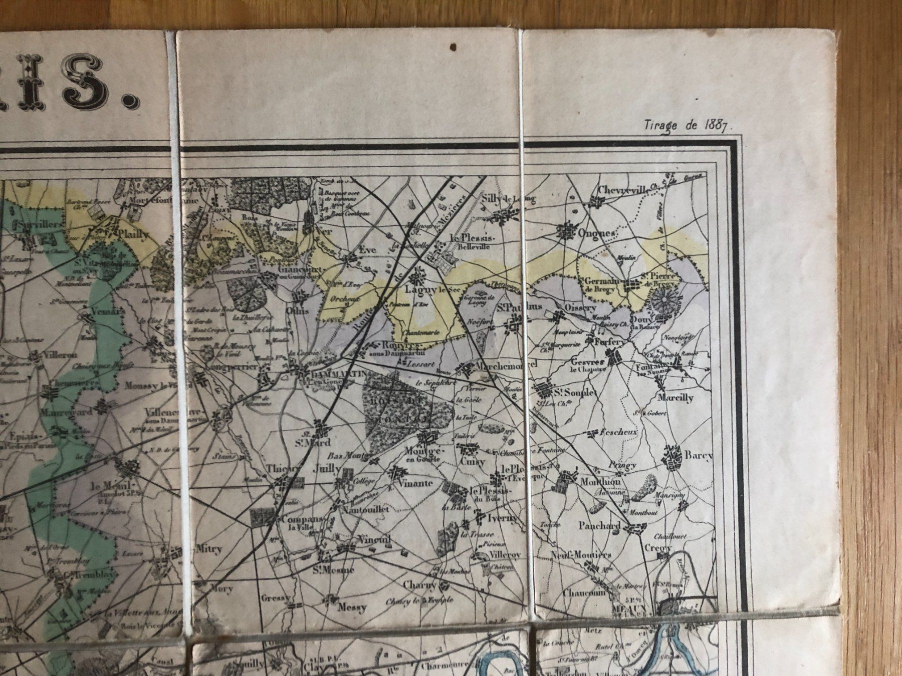 Cartine & Atlanti: Stadtplan Paris: Environs de Paris 1887 – Usato da Zürich venduto da allp 4