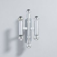 Chromstahl Wandlampe aus den 60er Jahren