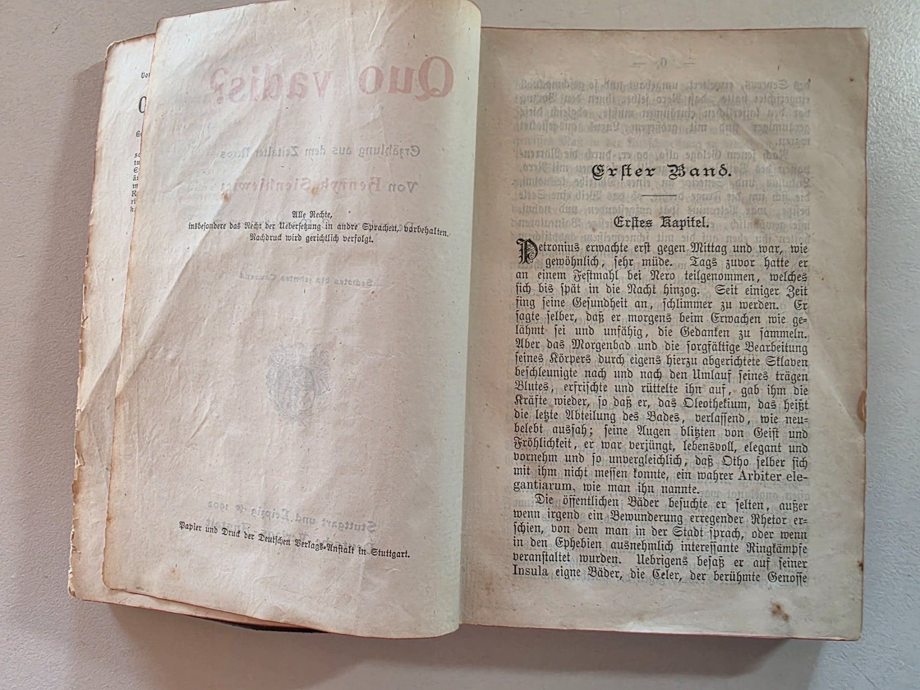 Libri: Quo Vadis? Henryk Sienkiewicz - 1902 – Usato da Walterswil BE venduto da Lonitti 3