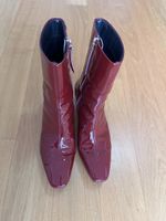 Zign Lack Stiefeletten Bordeaux Rot Gr. 38
