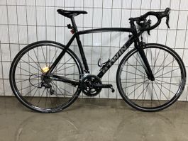 Aluminium B'TWIN Rennrad schwarz gebraucht Grösse 53 cm