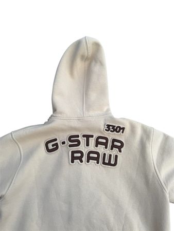 G-Star Raw Zip-Up Hoodie with Bold Back Logo - Size L