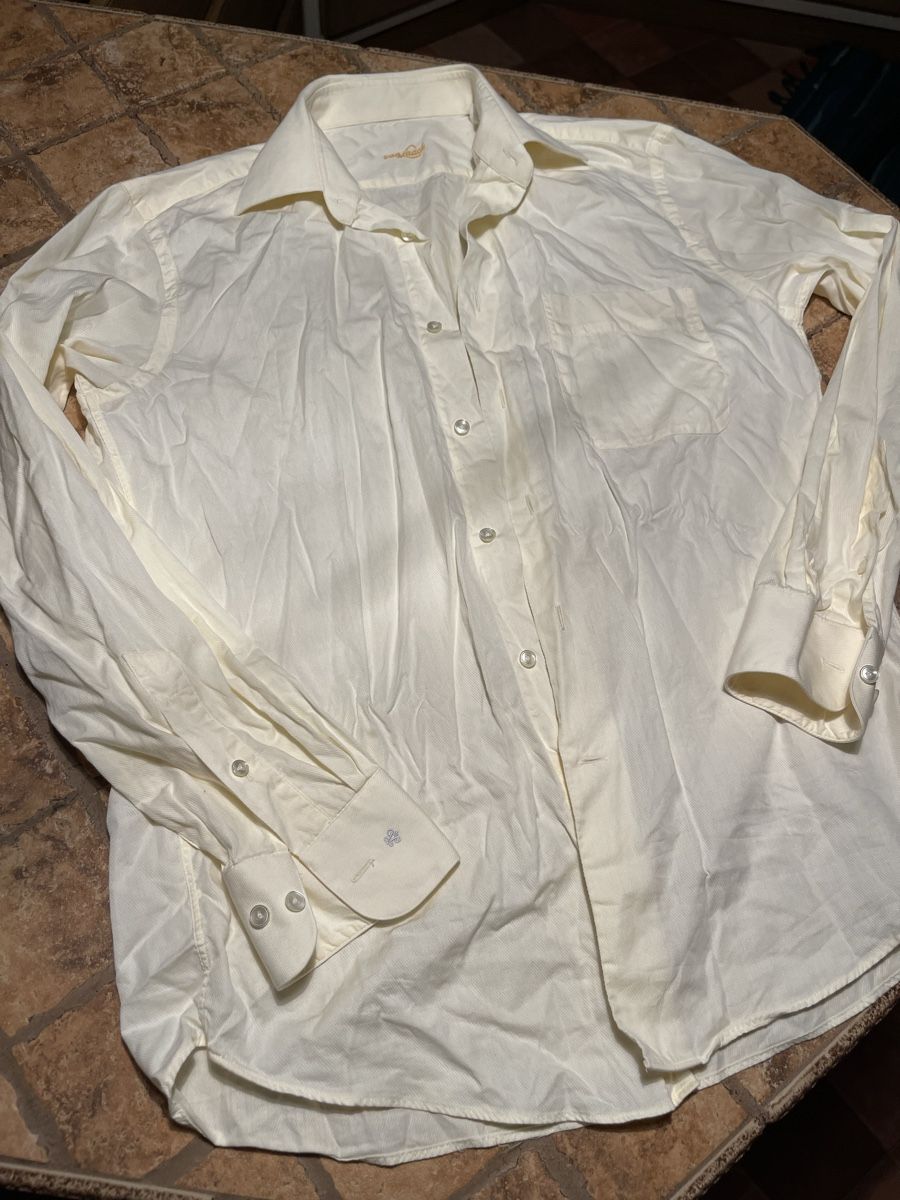Camicie: Van Laack Chic Camicia Uomo- tg L-di cotone -colore crema- – Nuovo (secondo la descrizione) da Gordevio venduto da LanaZimm 1