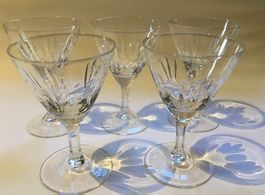 Kristallgläser 5 Likörgläser Vintage