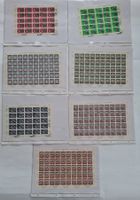 7 Stück Ganzbogen 1966 gestempelt, Briefmarken Sammlung