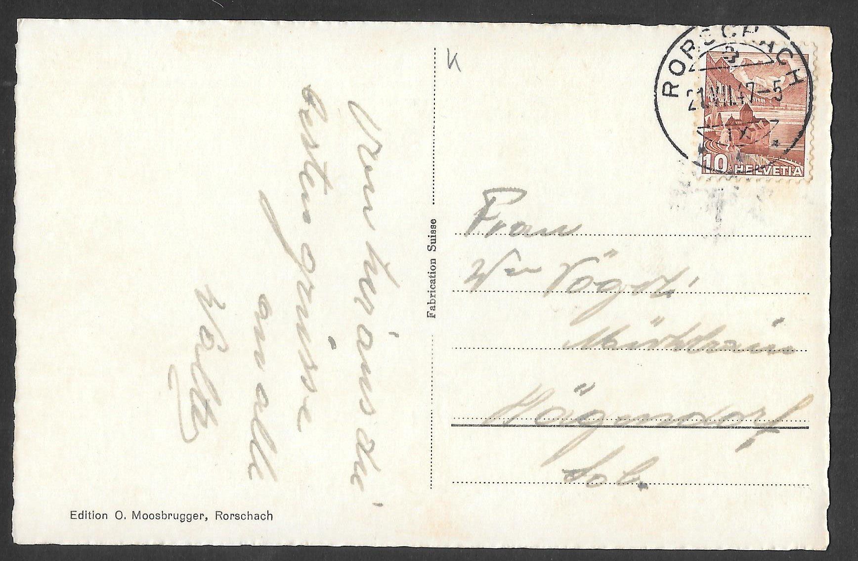 Cartoline postali: Rorschach Hafen mit Schiffen und Bahnhof – Usato da Olten venduto da clotaldi 1