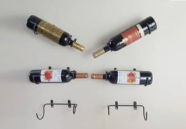10x Wandhalterung Metall für Weinflaschen - Suppot pour vin