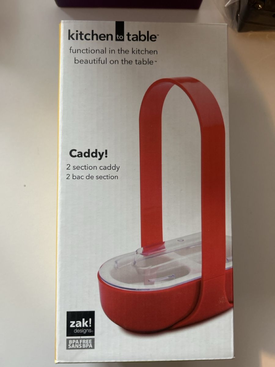 Altre Stoviglie: Kitchen to Table 2 Section Caddy - Red Carrier for Condiment – Nuovo e nell'imballaggio originale da Marly venduto da redinaber 2