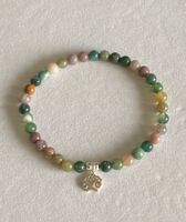Edelstein Armband Indian Achat / Moosachat Silber auf Mass