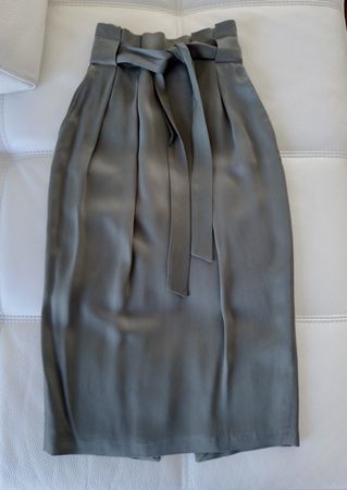 Massimo Dutti Belted Olive Green Pencil Skirt, Size XS