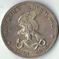 Münze Deutschland DR Kaiser Wilhelm II  2 Mark 1913 - Aufruf