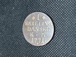 1771 Shilling Danske Coin