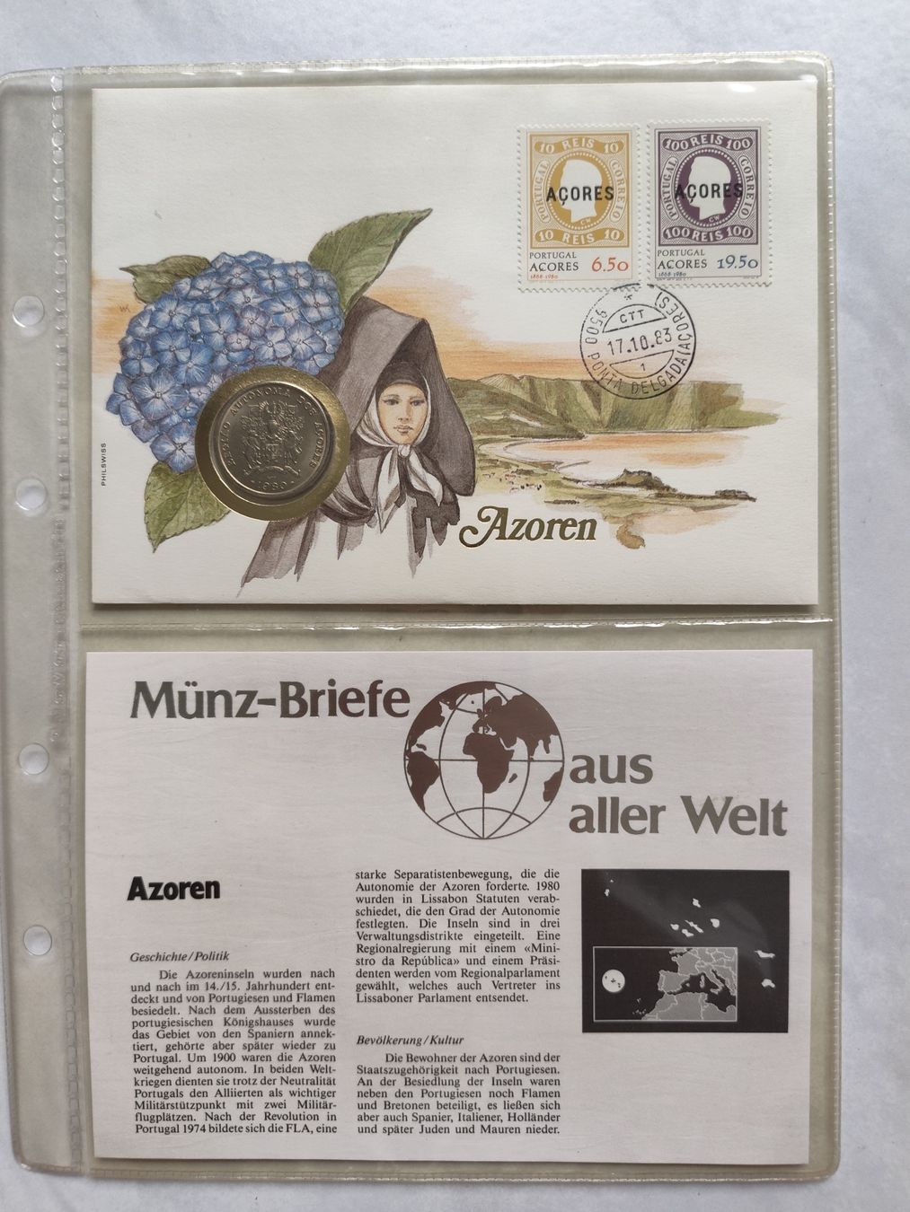 Toutes les monnaies: Münzbrief Azoren – D'occasion à Schönenwerd par pin_rn7v