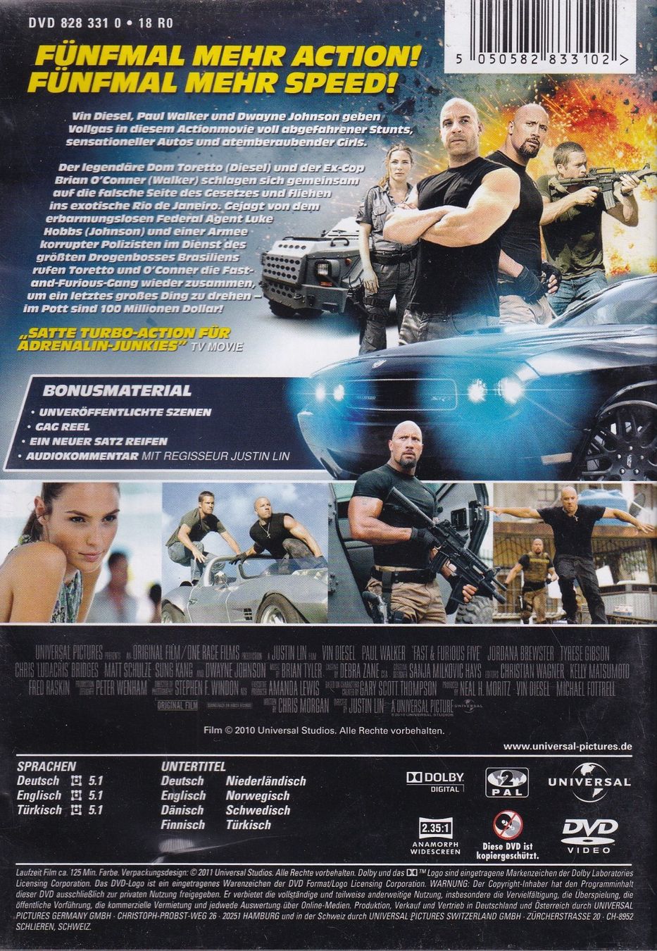 Tutti i DVDs: DVD ab Fr. 1.--, Fast & Furious 5 – Usato da Lausen venduto da Mondeo10628 1