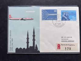 1959 Flugpost Rf 59.2A Cat. 10.- pour Ankara 