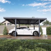 Single Carport aus Stahl mit Pultdach | 3.2×5.5m Anthrazit