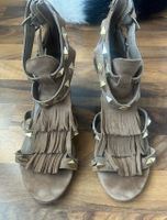 Coole Sandalen mit Fransen & Nieten Gr. 40 Sommer Look
