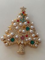 Luxus Elegante Brosche Weihnachtsbaum. 🎄 Farbe: Gold