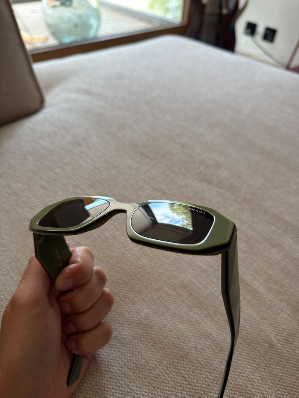 Prada Occhiali & Lenti: Prada sonnenbrille sunglasses PR17WS olive green – Usato da Zürich venduto da weronikam46 2