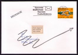 1988_765__Brief nach 7534 LÜ__Klebezettel "Nicht abgeholt" !