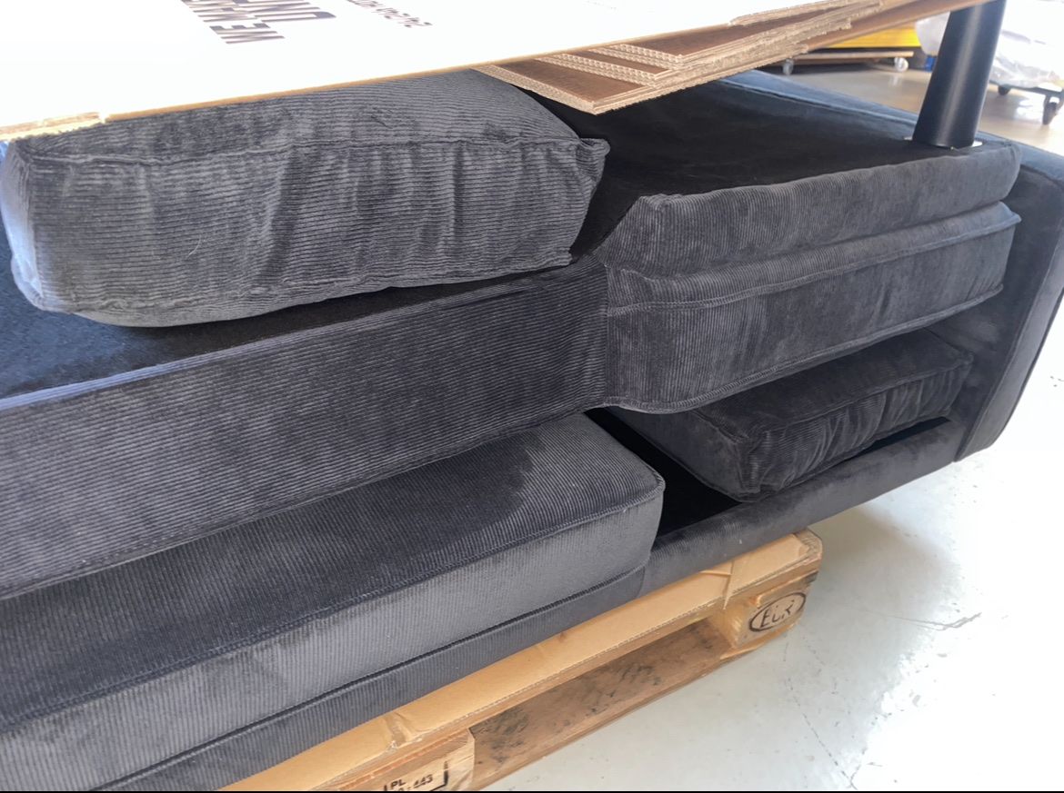 Divani: Ecksofa - Cord - Anthrazit – Nuovo (secondo la descrizione) da Landquart venduto da Dominik070 2
