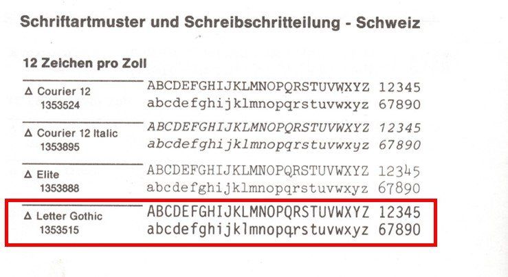 IBM Schreibmaschinen: IBM Typenrad mit Schriftart "Letter Gothic" – Gebraucht aus St. Gallen von Elmarotto 1