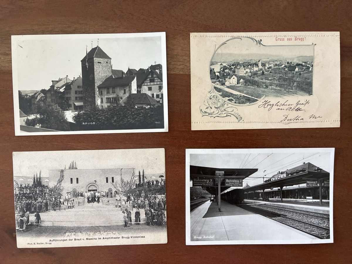 Cartoline postali: 8 Ansichtskarten Schweiz von Brugg AG – Usato da Oftringen venduto da Cla.vD.74 2