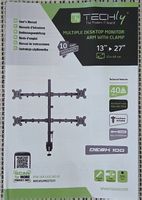 Support complet pour 4 écrans 13'' à 27'' Techly