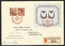 1945, W23+, Block Basel+ auf R-FDC (15855)
