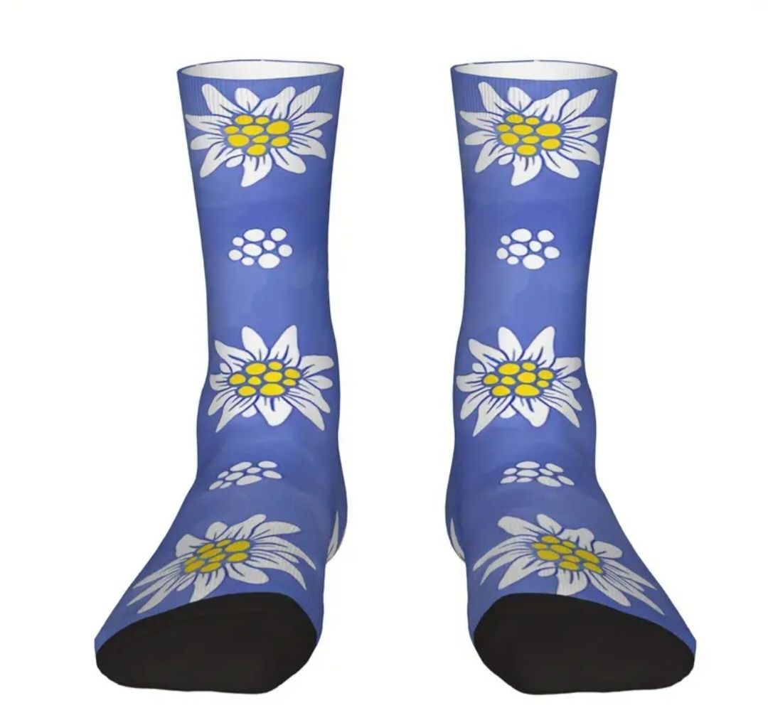 Calze: Stylische Socken mit Edelweiss Muster – Nuovo e nell'imballaggio originale da Fällanden venduto da michiknecht81 2