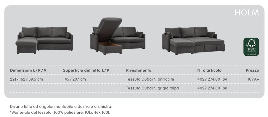Micasa Divani: Divano letto Micasa HOLM – Usato da Breganzona venduto da Skiley99 4