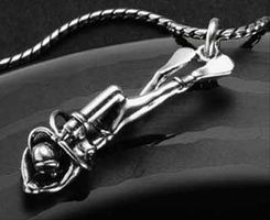 Taucher Schmuck: Anhänger Taucher 925er SILBER - NEU -