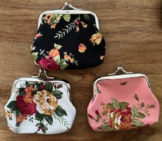 Set 3 Stück -  kleine Geldbörse / Portemonnaie für Münzen