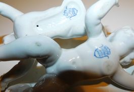 Porzellan Kinder 2 kleine Figuen gemarkt
