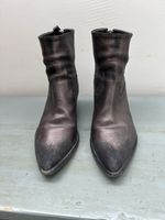 Moma Stiefeletten Leder, Metalic Effekt,