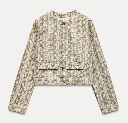Jeansjacke in animal Print