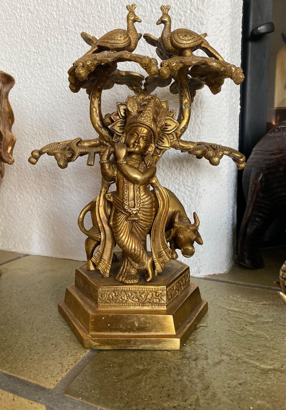 Sculture & Statue: Indische Indien India Gott Krishna Kuh – Usato da Dottikon venduto da 6571 2