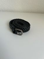 Woven Leather Belt - Stylish Black Accessory for Summer